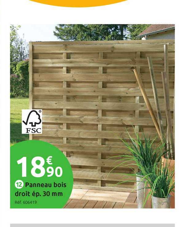 panneau bois droit ép. 3 mm