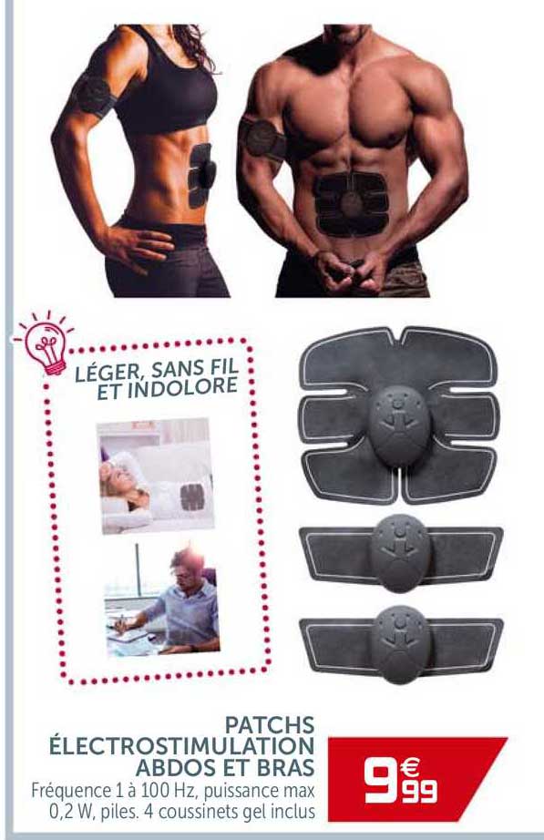 patchs électrostimulation abdos et bras