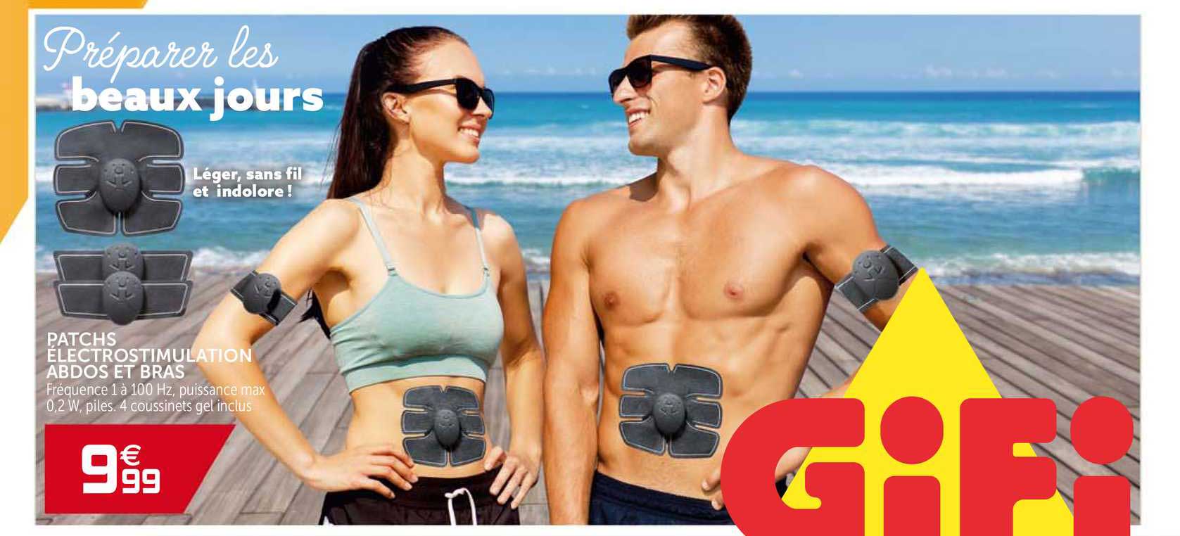 patchs électrostimulation abdos et bras