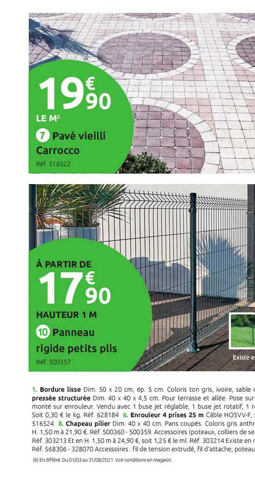 pavé vieilli, panneau rigide petits plis