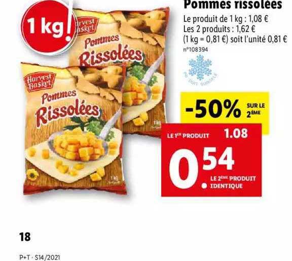 pommes rissolées harvest basket