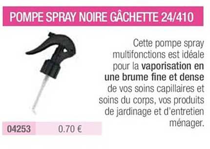 pompe spray noire gâchette 24-410