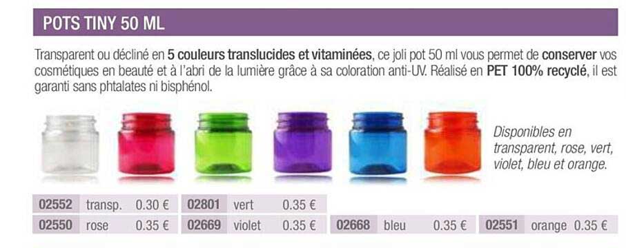 pots tiny 50 ml