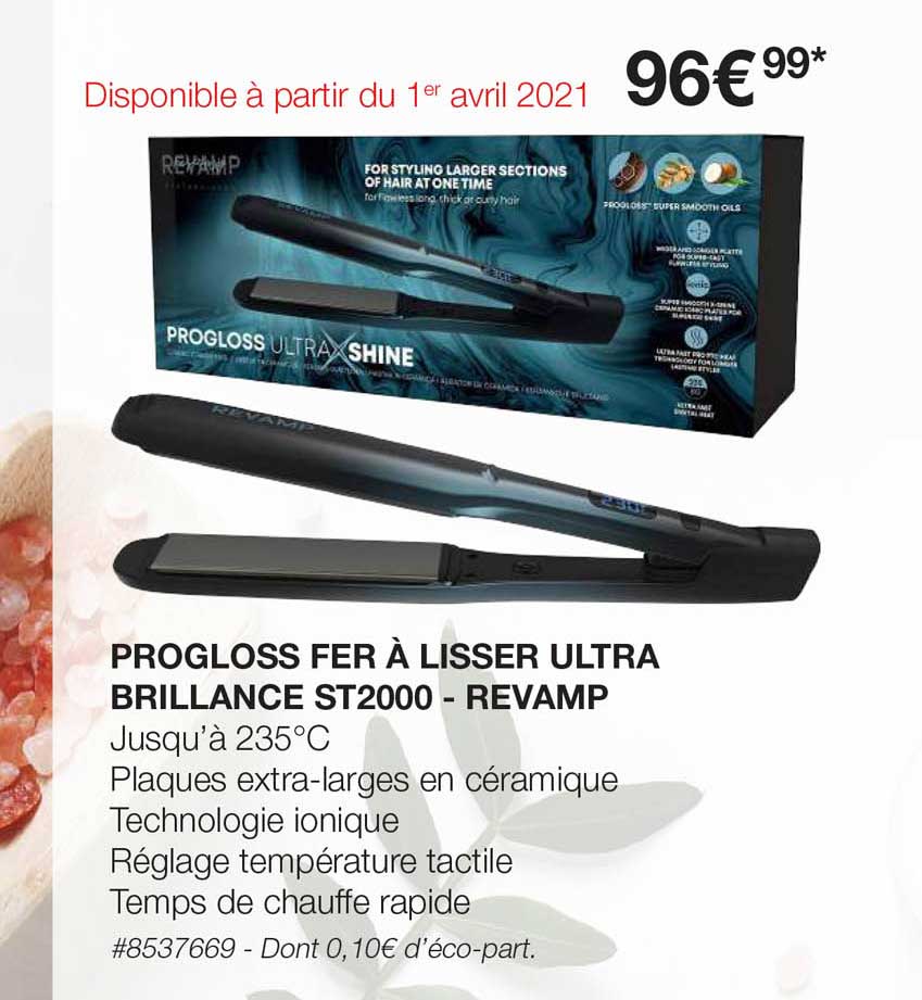 progloss fer à lisser ultra brillance st2000 - revamp