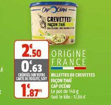 rillettes de crevette façon thaï cap océan
