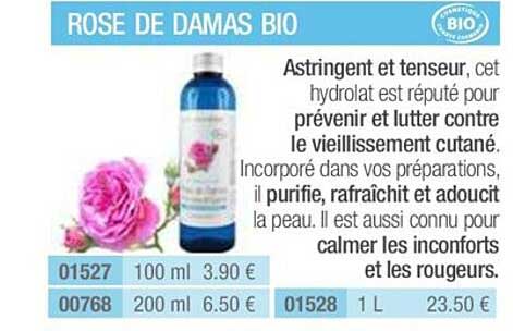 rose de damas bio