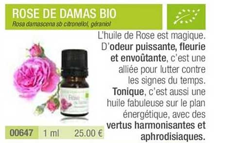 rose de damas bio