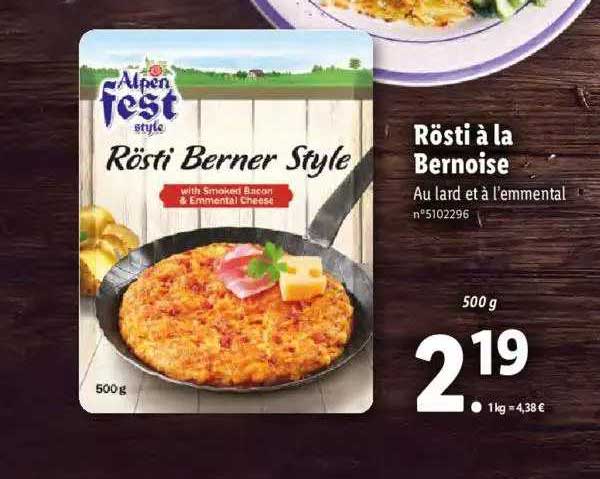 rösti à la bernoise alpen fest style