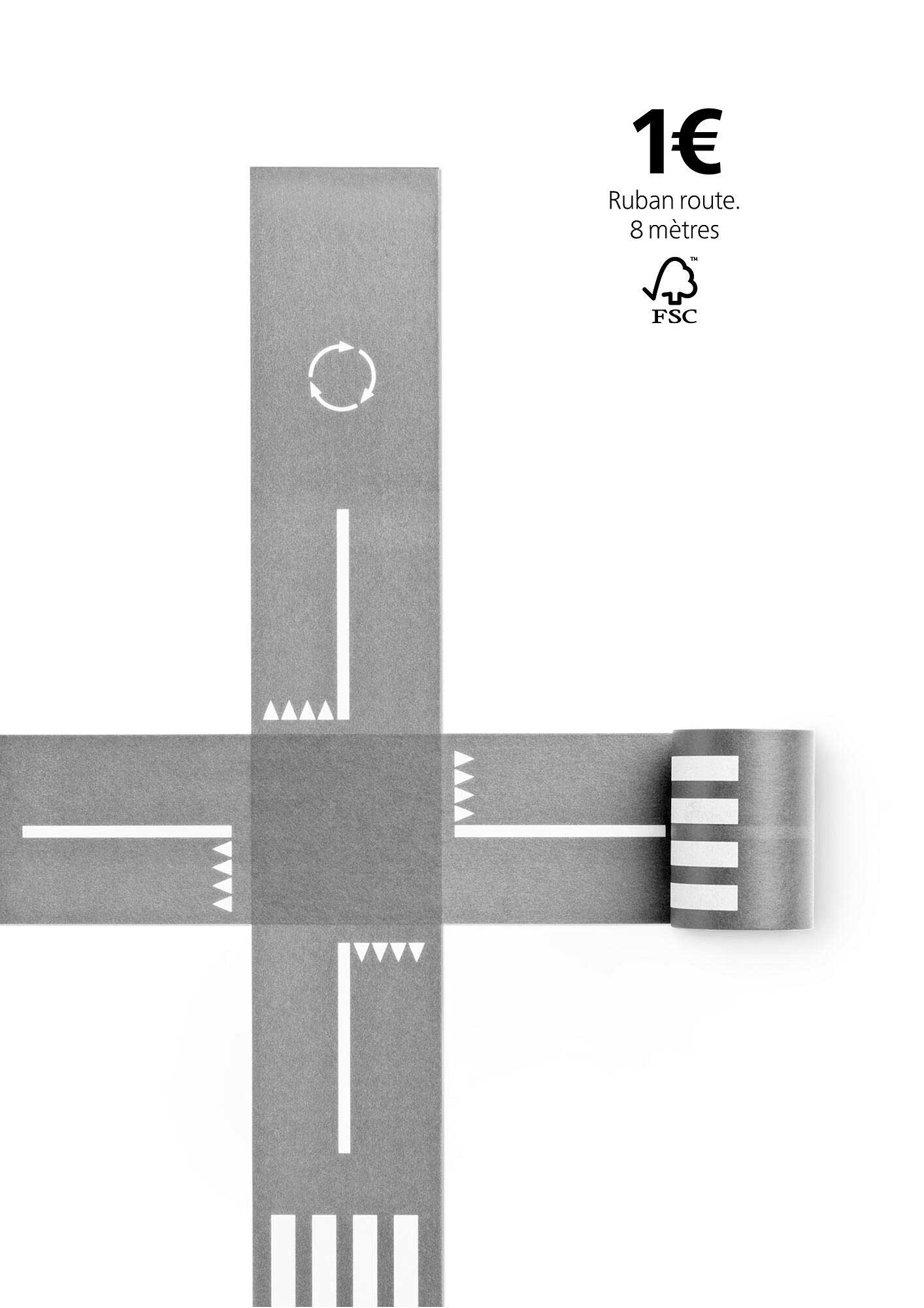 ruban route 8 mètres