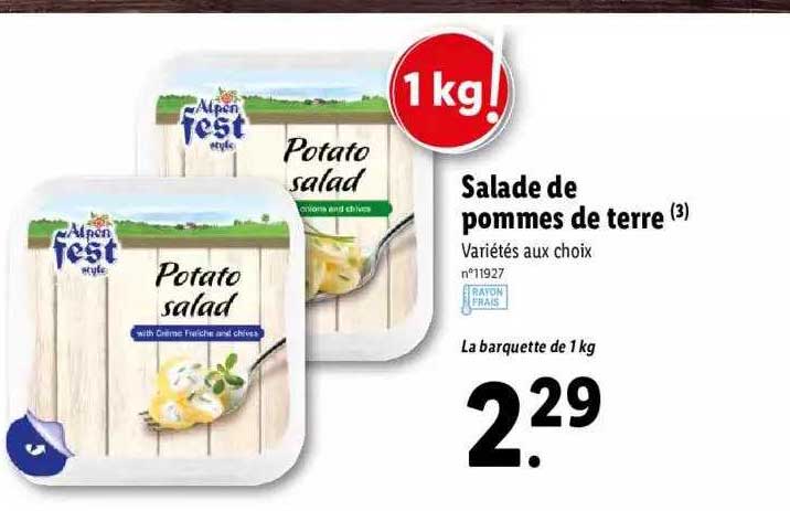 salade de pommes de terre alpen fest