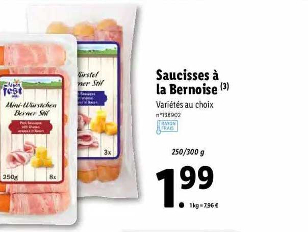 saucisses à la bernoise alpen fest