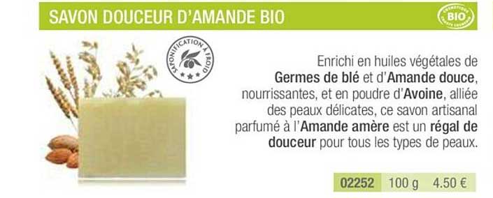 savon douceur d'amande bio