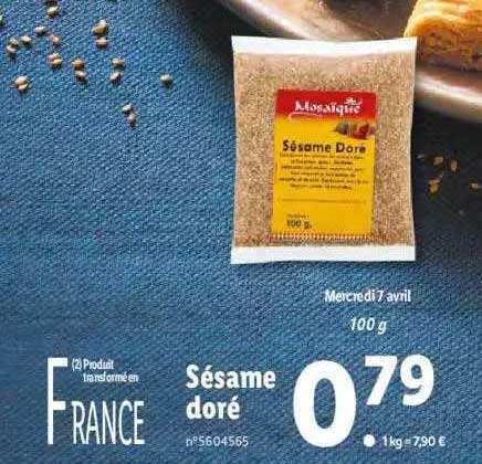 Sésame Doré Mosaïque