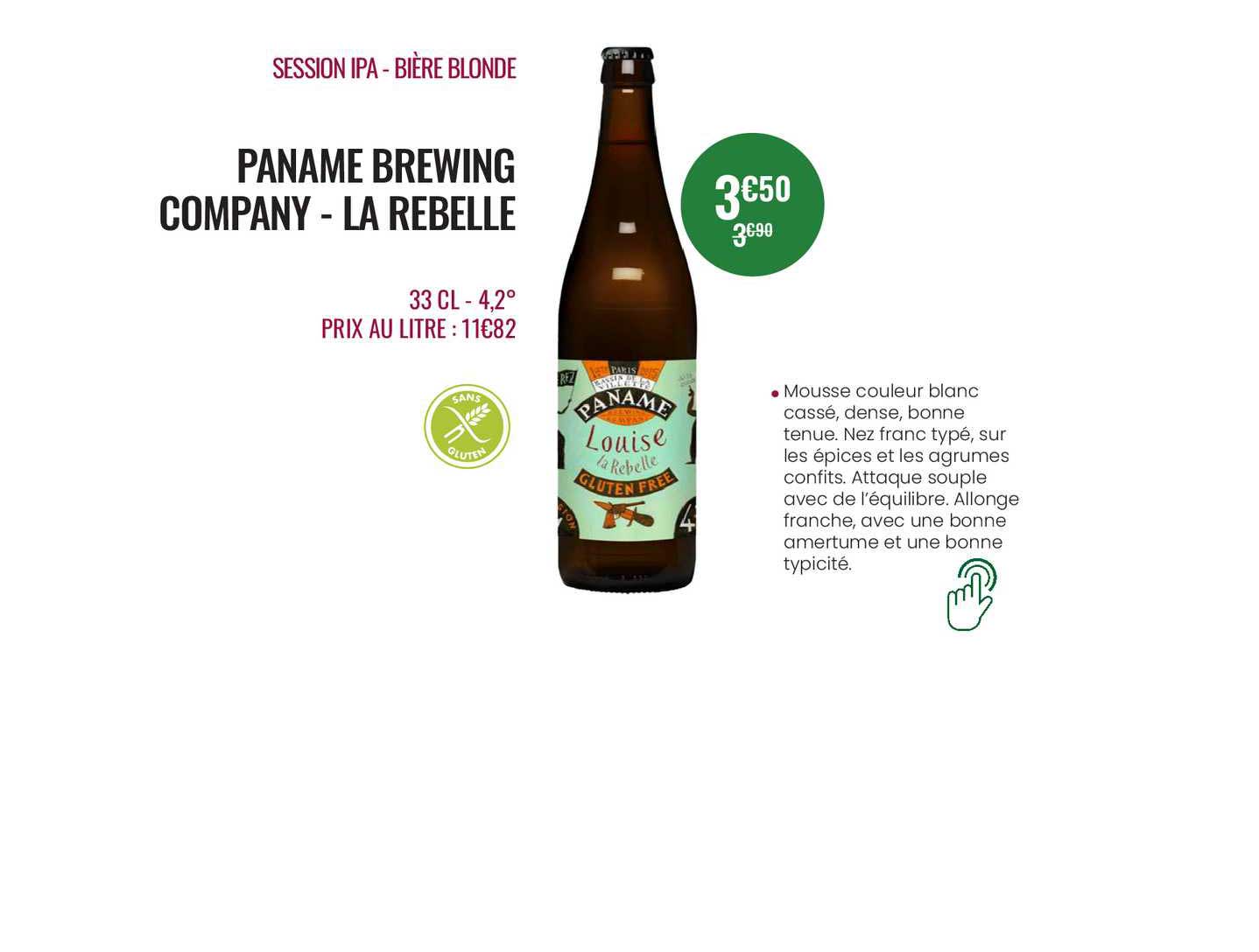 Session Ipa - Bière Blonde Paname Brewing Company - La Rebelle