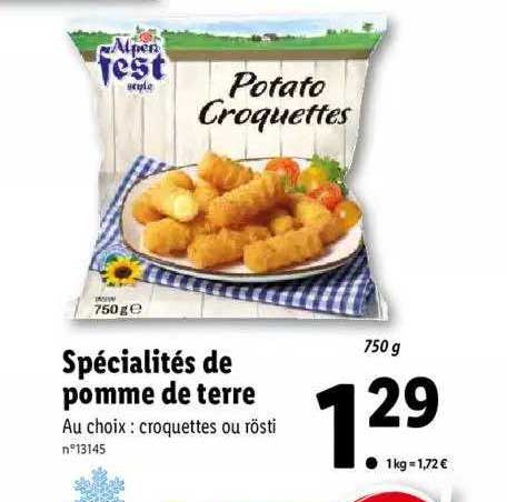 spécialités de pomme de terre alpen fest style