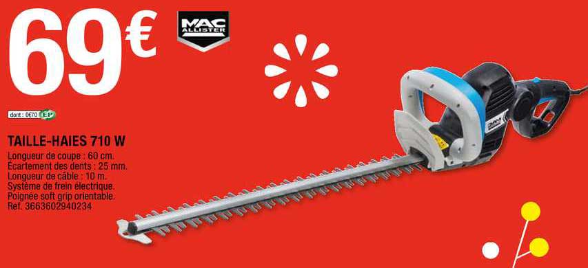 Taille-haies 710 W Mac Allister