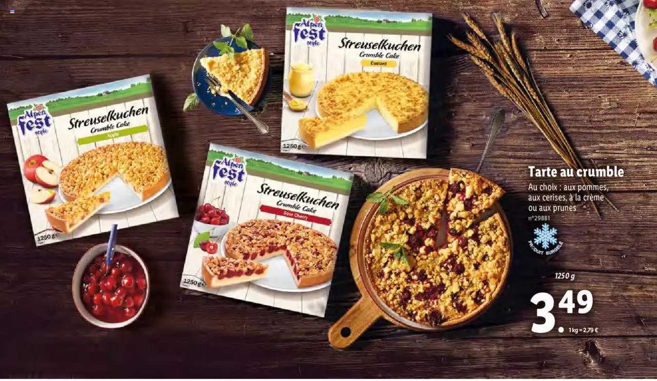 tarte au crumble alpen fest style