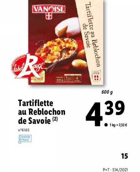 Tartiflette Au Reblochon De Savoie Vanoise