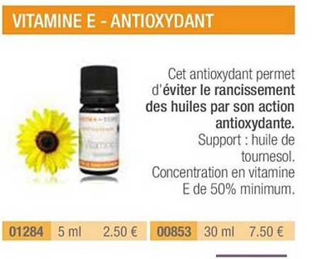 Vitamine E - Antioxydant