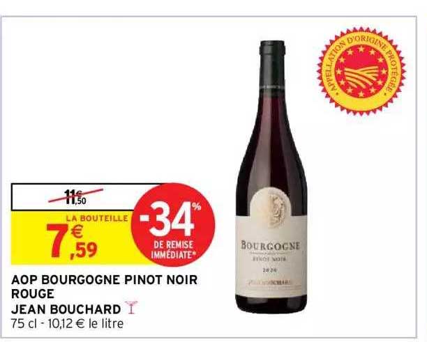 aop bourgogne pinot noir rouge jean bouchard