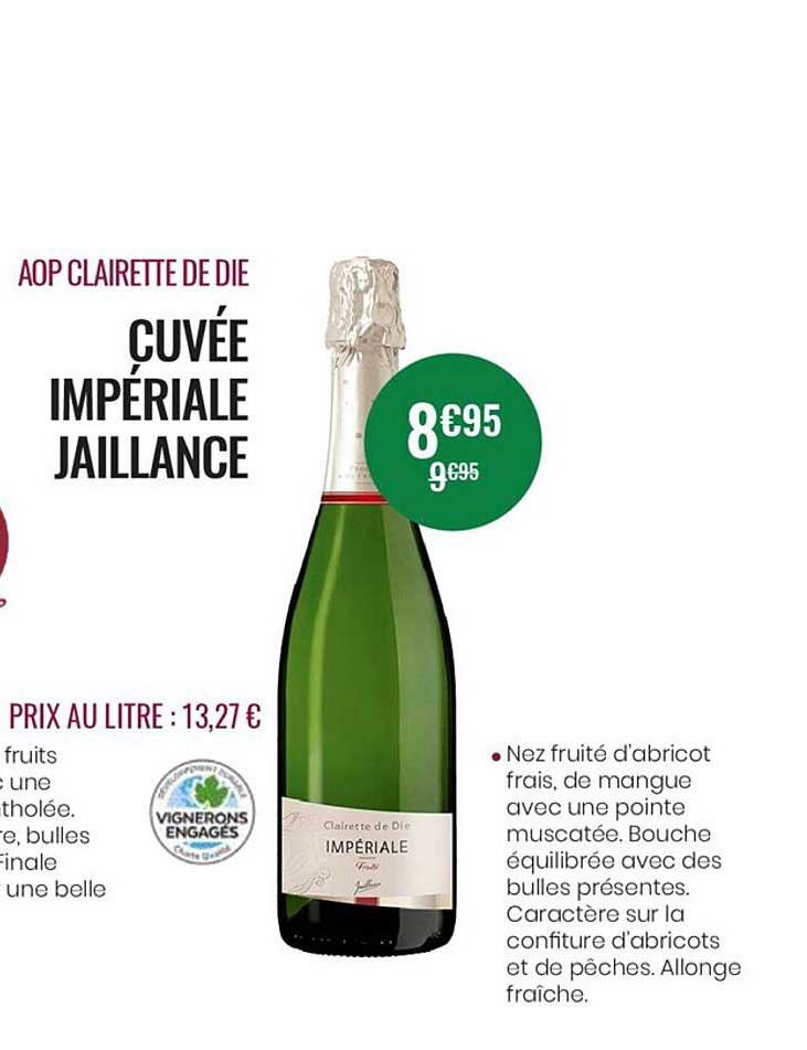 aop clairette de die cuvée impériale jaillance