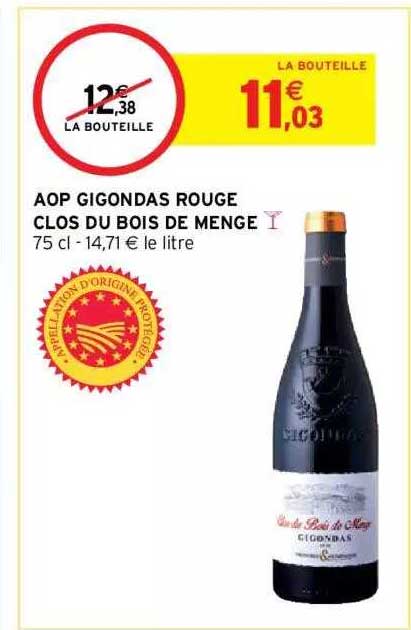 Aop Gigondas Rouge Clos Du Bois De Menge