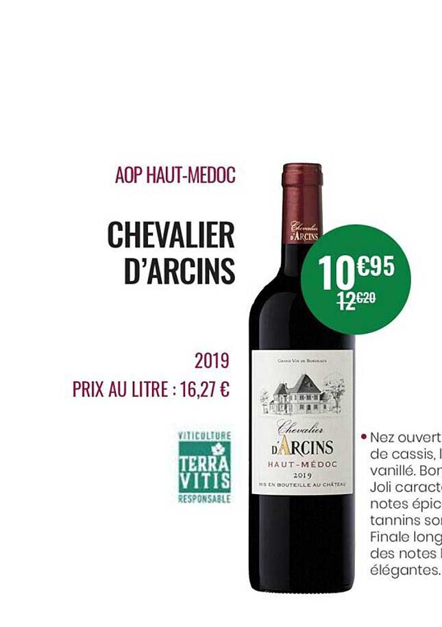 aop haut-médoc chevalier d'arcins
