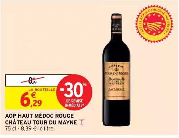 aop haut médoc rouge château tour du mayne