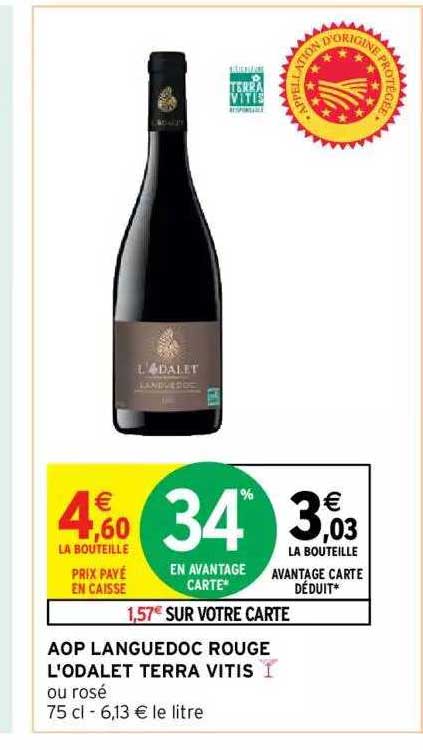 aop languedoc rouge l'odalet terra vitis