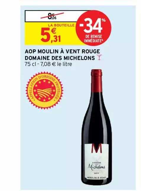 aop moulin à vent rouge domaine des michelons