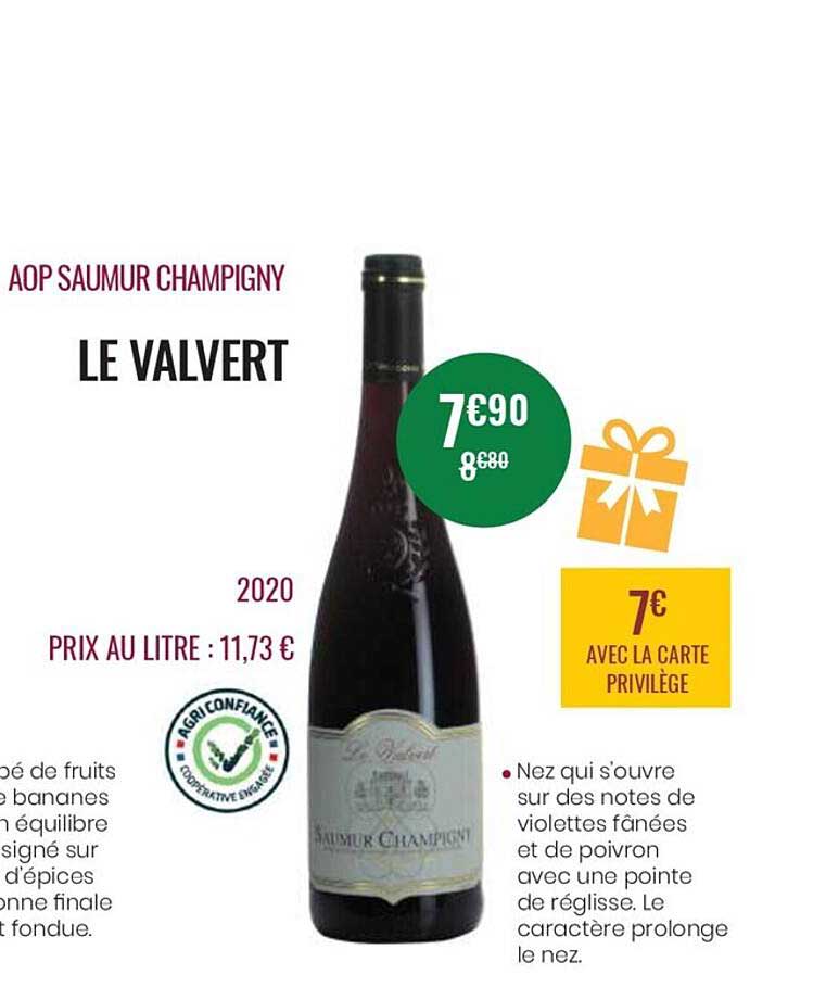 aop saumur champigny le valvert 2020