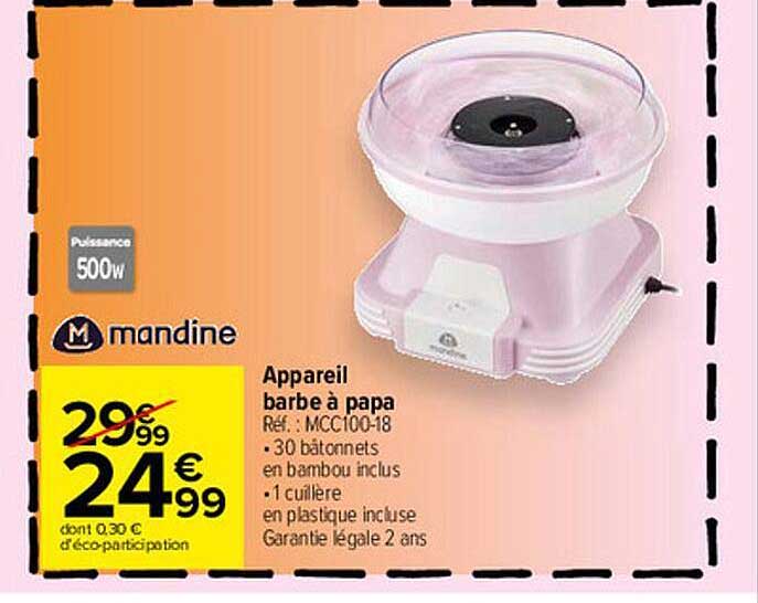 appareil barbe à papa mandine