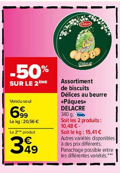 Assortiment De Biscuits Délices Au Beurre "pâques" Delacre
