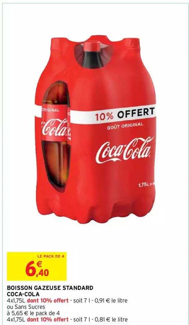 boisson gazeuse standard coca-cola