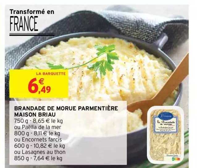 Brandade De Morue Parmentière Maison Briau