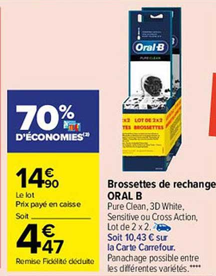 brossettes de rechange oral b
