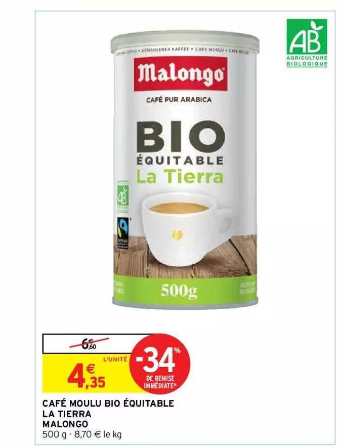 café moulu bio équitable la tierra malongo