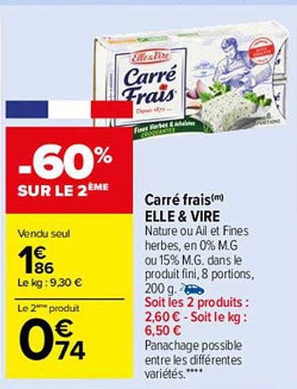 Carré Frais Elle & Vire