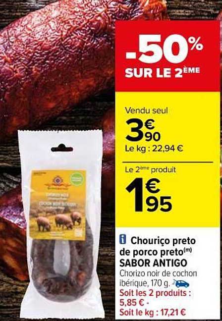 chouriço preto de porco preto sabor antigo