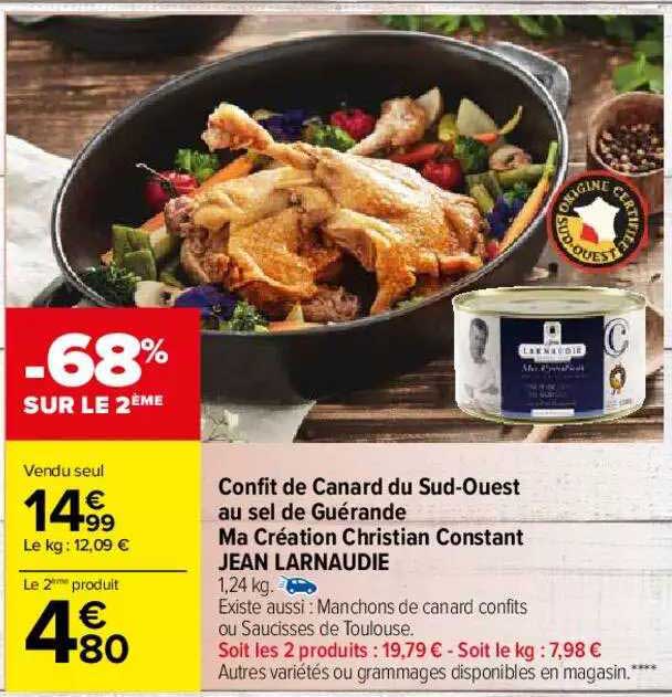 confit de canard du sud-ouest au sel de guérande ma création christian constant jean larnaudie