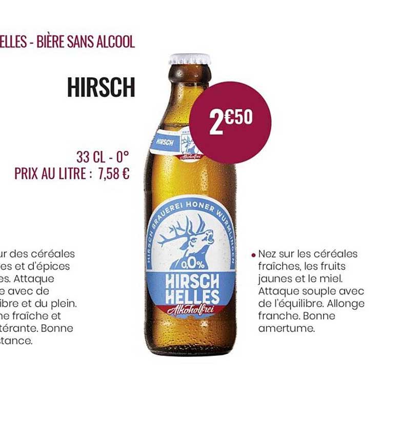 elles - bière sans alcool hirsch