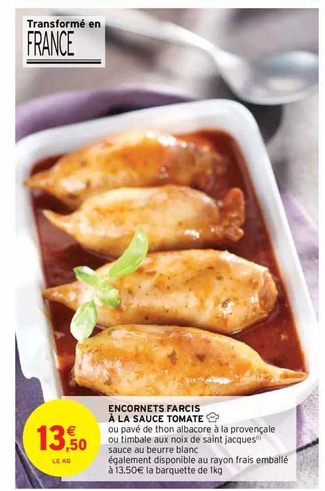 Encornets Farcis à La Sauce Tomate