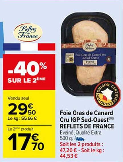 foie gras de canard cru igp sud-ouest reflets de france