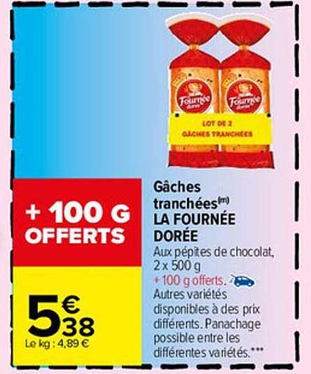 gâches tranchées la fournée dorée