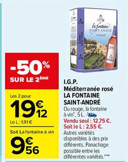 i.g.p. méditerranée rosé la fontaine saint-andré