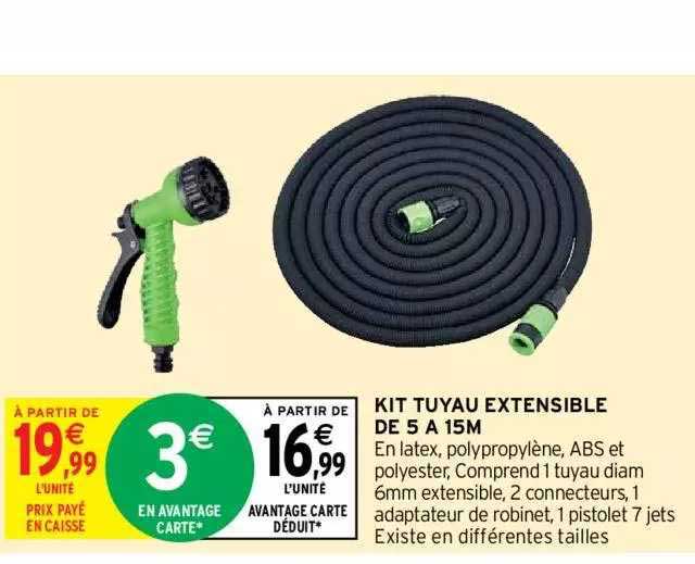 kit tuyau extensible de 5 à 15m
