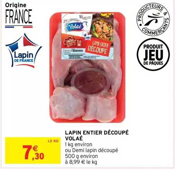 Lapin Entier Découpé Volaé