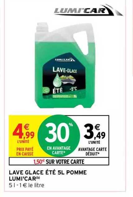lave glace été 5l pomme lumi'car