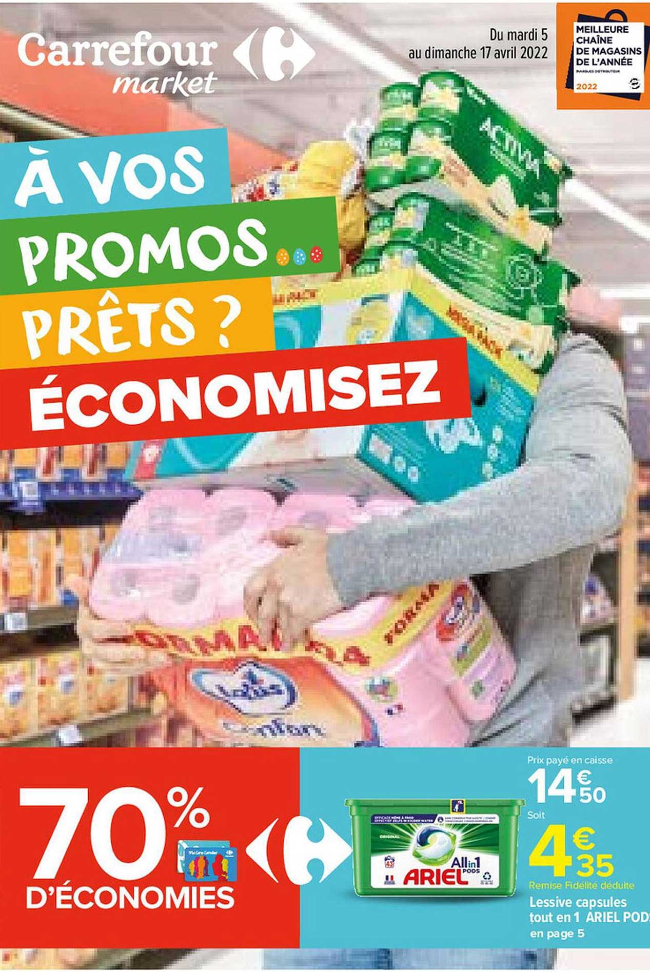 lessive capsules tout en 1 ariel pod