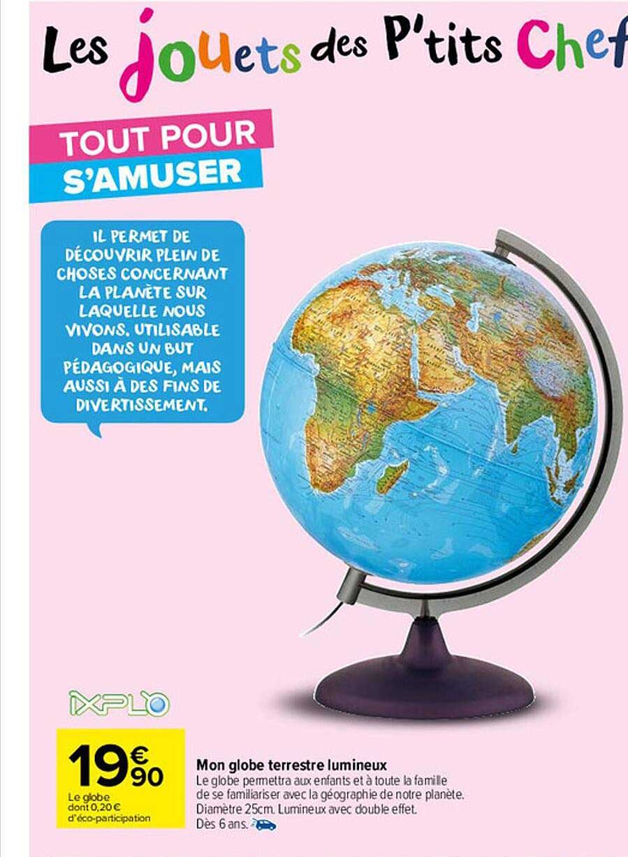 mon globe terrestre lumineux